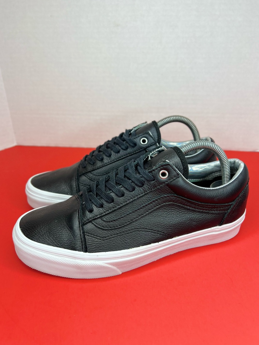 Vans Old Skool All Leather Unisex Black/White 500714 M7.5/W9 XLNT Condition
